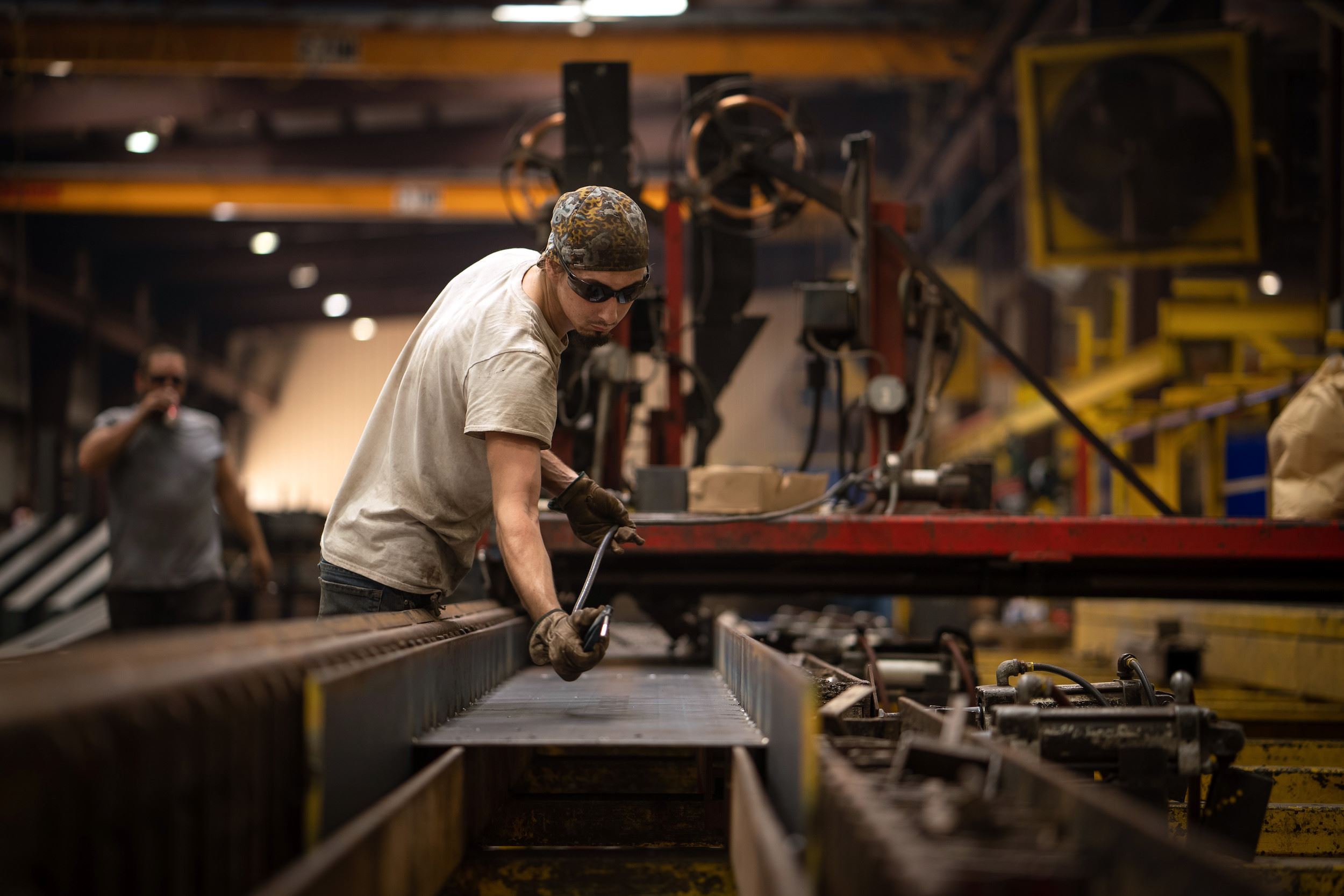 Man Wearing Protective Gear While Working