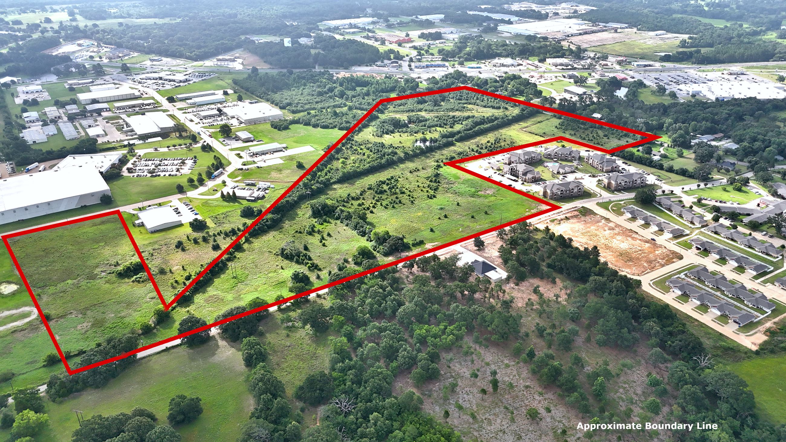 Aerial view of the industrial park.